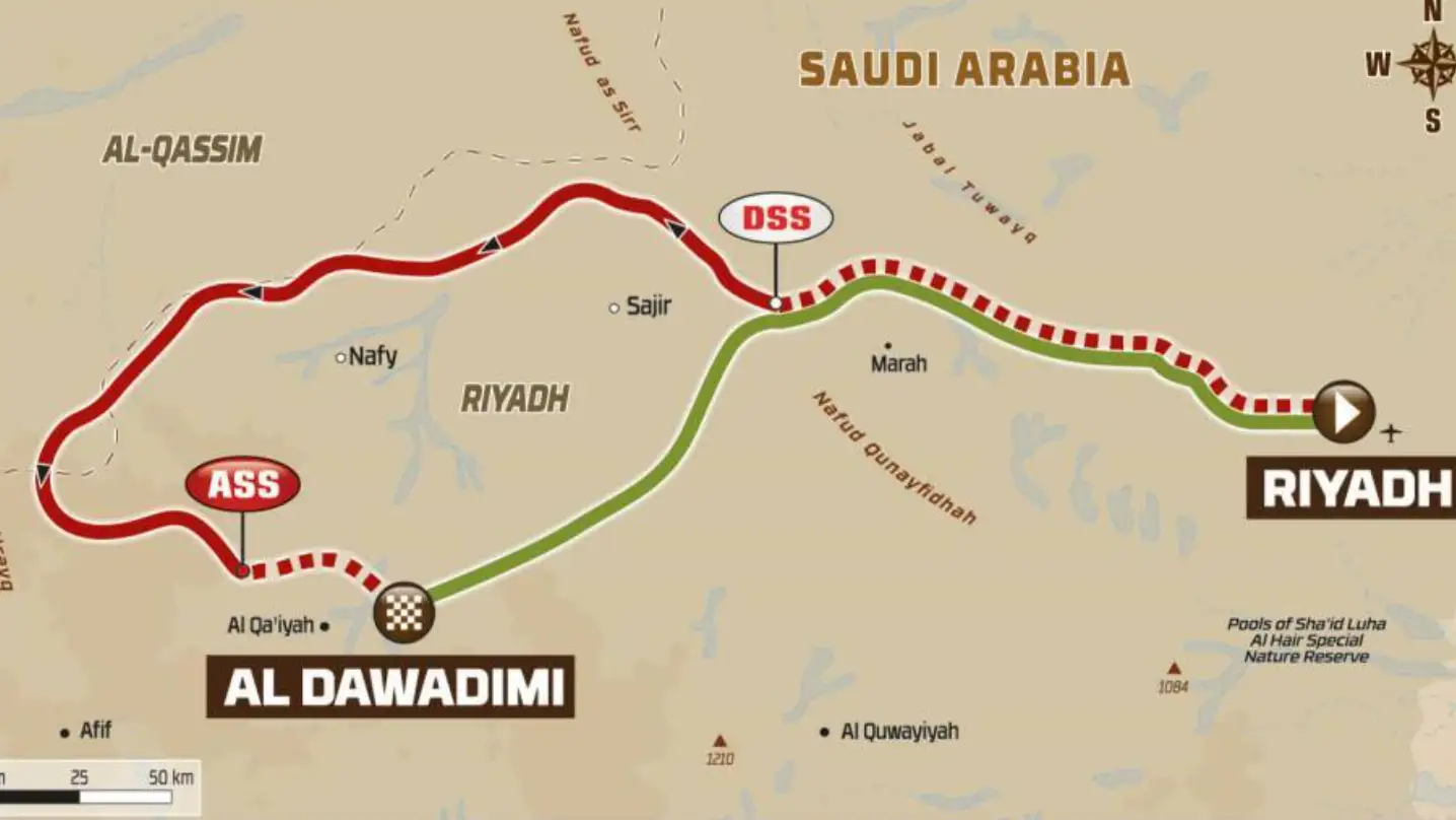 Rally Dakar 2022: Recorrido de la etapa 7 Riyadh > Al Dawadimi Rally Dakar 2022: Recorrido de la etapa 7 Riyadh > Al Dawadimi