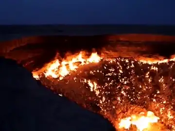 El presidente del Turkmenistán ordena la extinción de la &#39;Puerta del infierno&#39;, un cráter que llevaba décadas ardiendo
