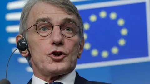 El presidente del Parlamento Europeo, David Sassoli, en una imagen de archivo El presidente del Parlamento Europeo, David Sassoli, en una imagen de archivo