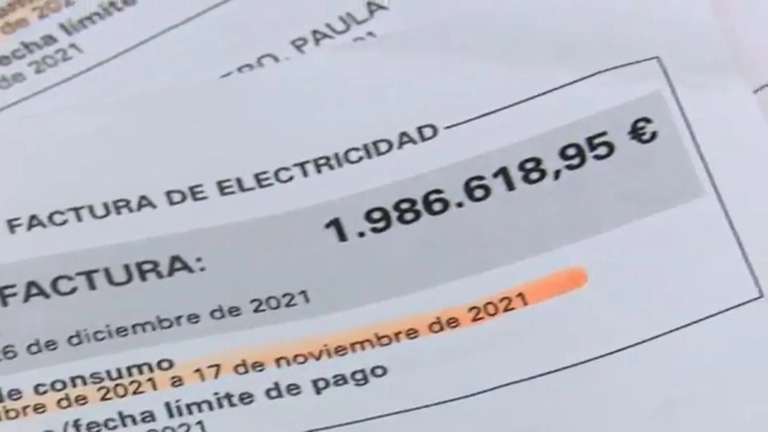 Factura de la luz