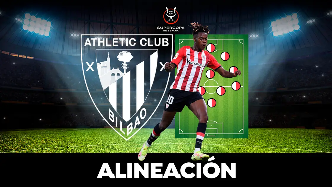 Alineación del Athletic hoy contra el Real Madrid en la final de la Supercopa de España Alineación del Athletic hoy contra el Real Madrid en la final de la Supercopa de España