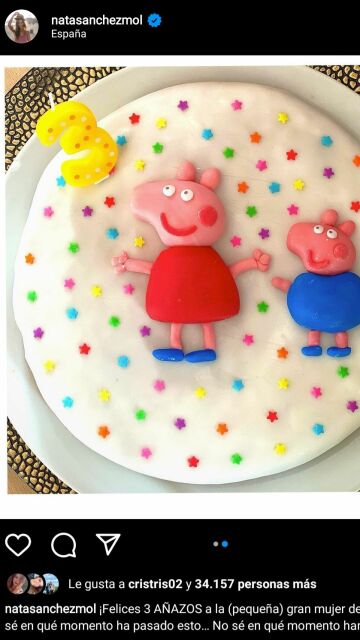La tarta que ha elaborado Natalia Sánchez para su hija