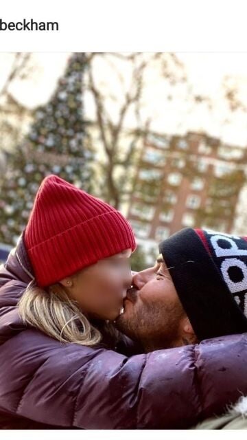 David Beckham y su hija Harper