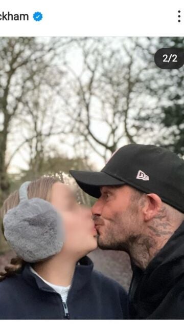 David Beckham y su hija Harper