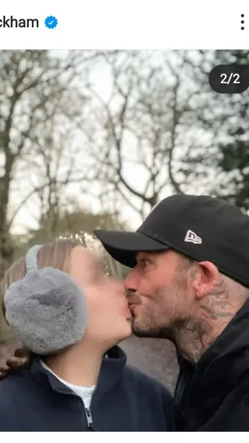David Beckham y su hija Harper David Beckham y su hija Harper