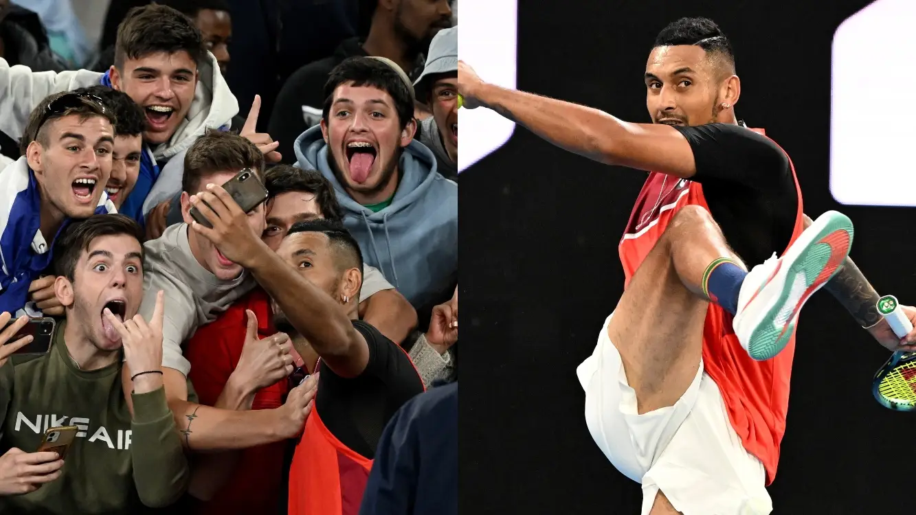 Nick Kyrgios, en su primer partido en el Open de Australia 2022 Nick Kyrgios, en su primer partido en el Open de Australia 2022