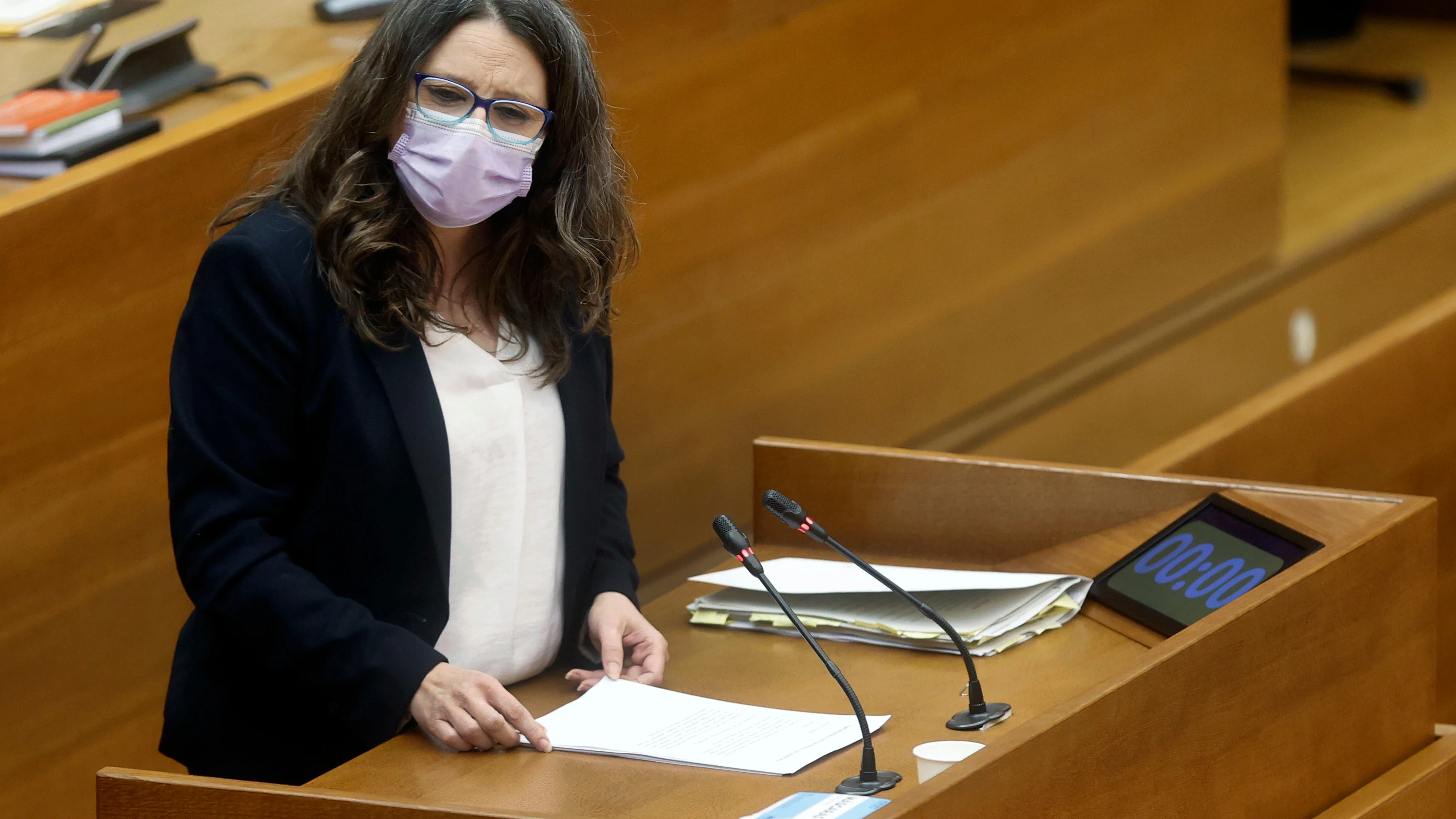 La vicepresidenta del Consell, Mónica Oltra, en Les Corts La vicepresidenta del Consell, Mónica Oltra, en Les Corts