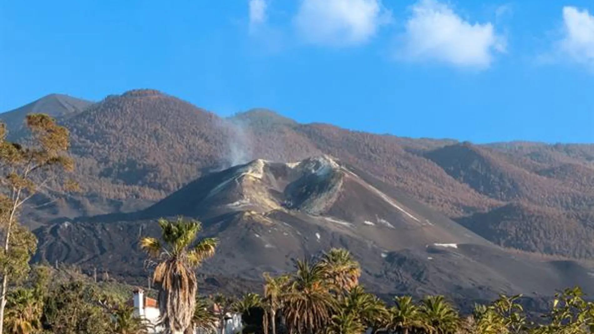 Imagen del cono del volcán de La Palma