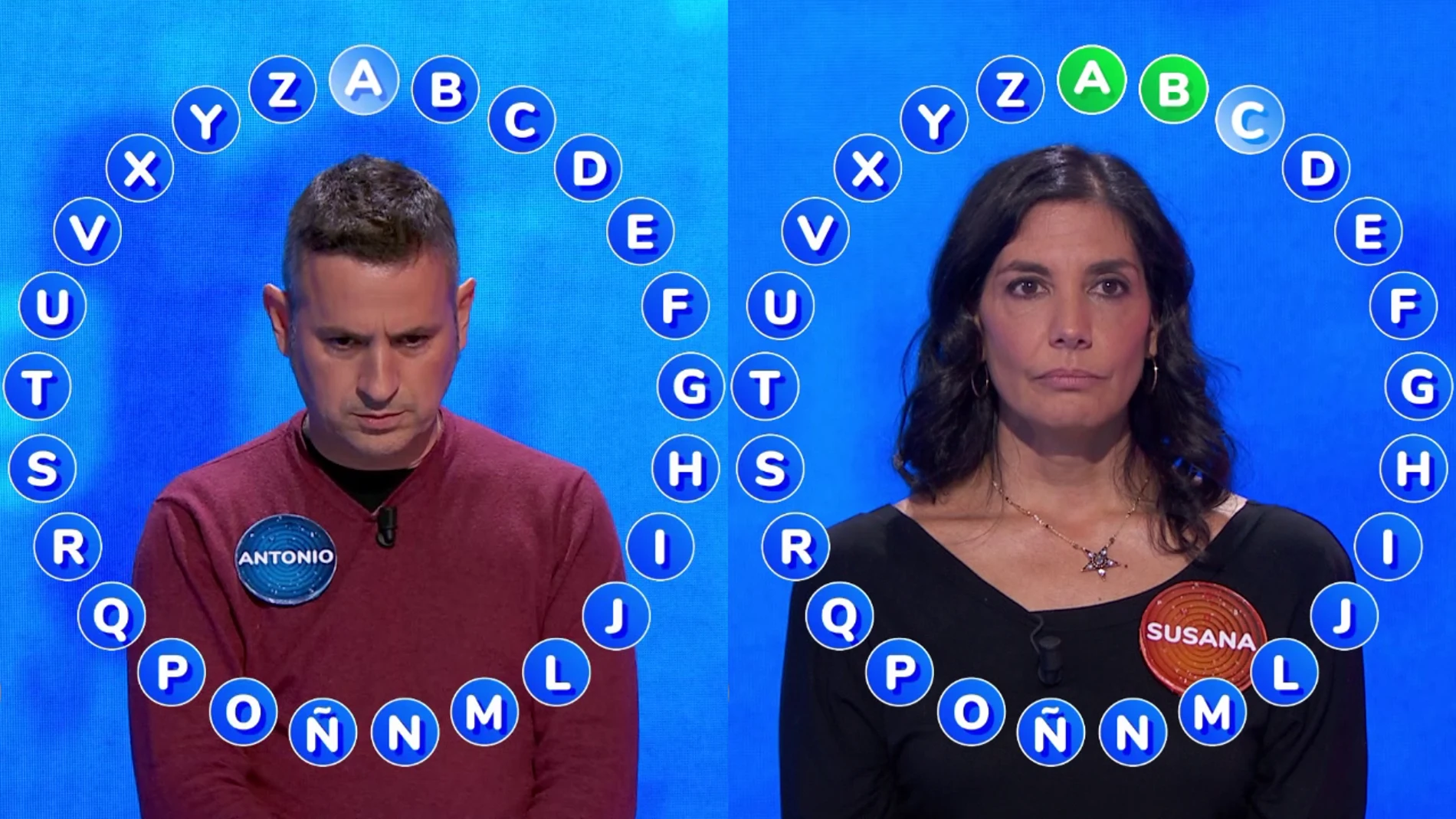 Antonio Ruiz y Susana García se disputarán la final de la Copa de Maestros en 'Pasapalabra'