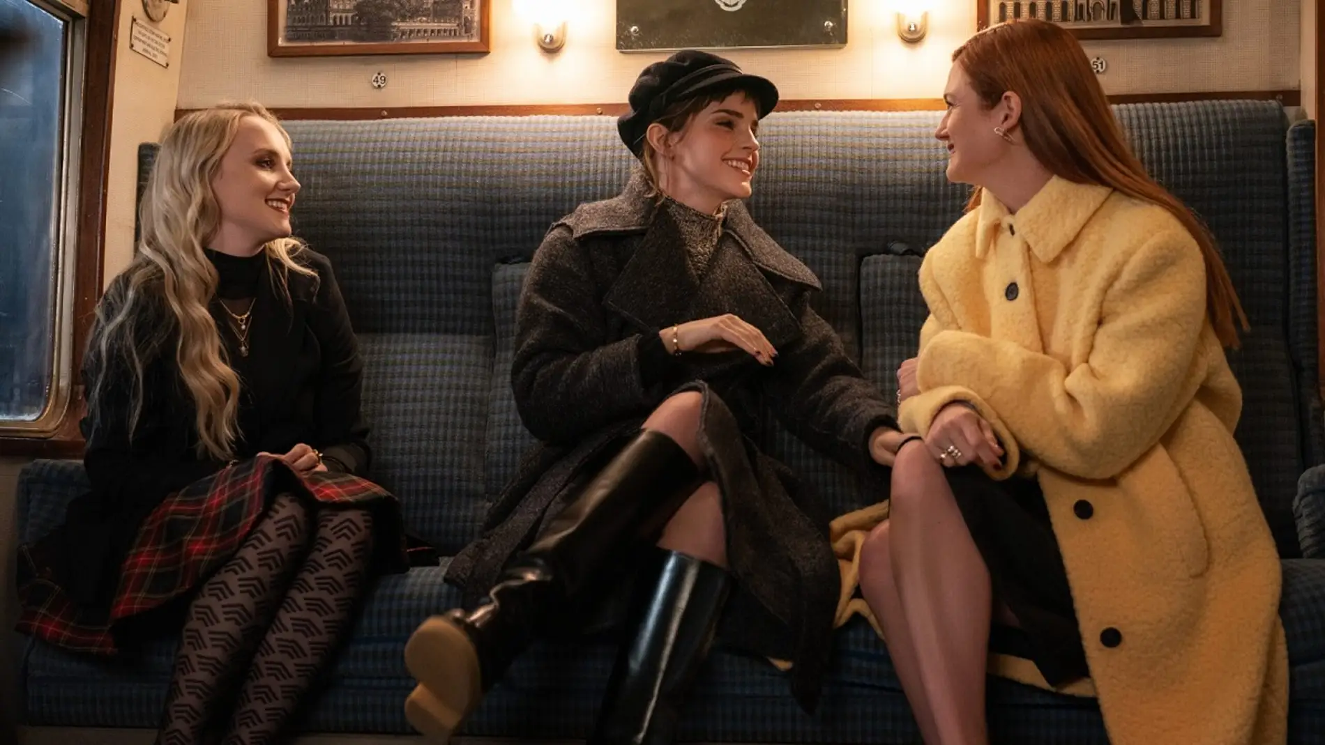 Evanna Lynch, Emma Watson y Bonnie Wright en la reunión de 'Harry Potter'