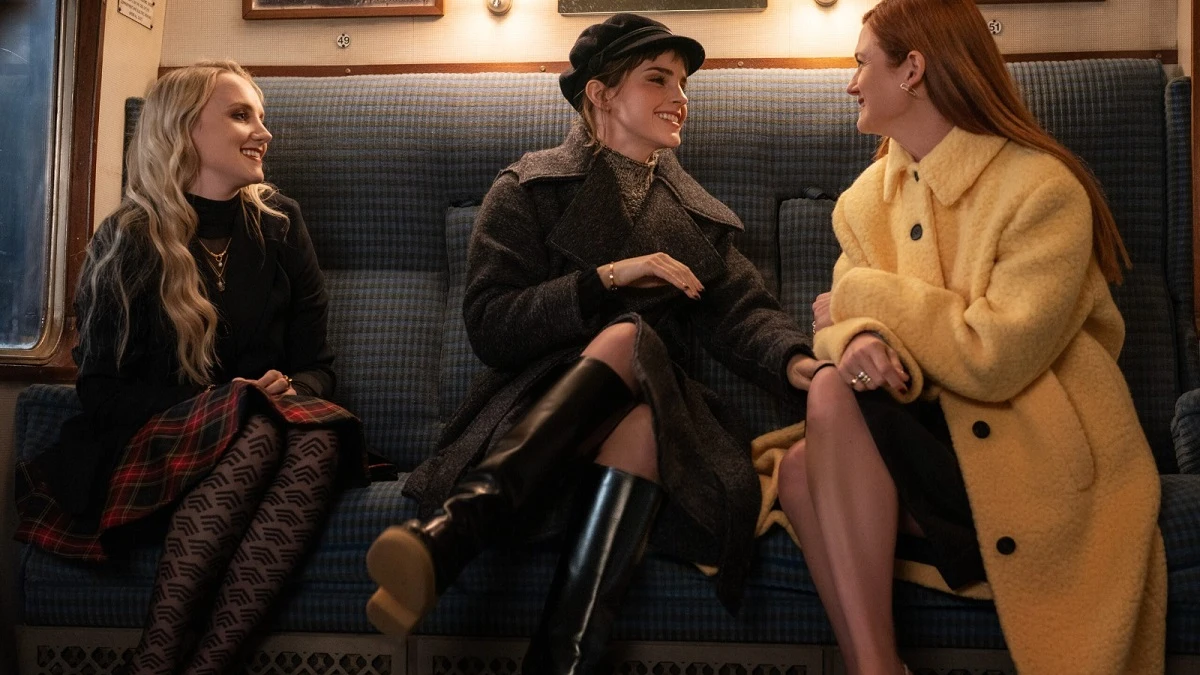 Evanna Lynch, Emma Watson y Bonnie Wright en la reunión de 'Harry Potter'