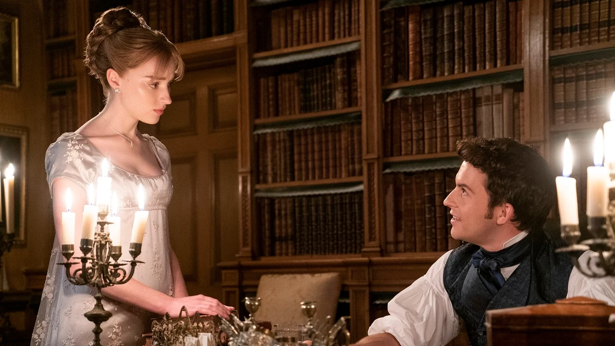 Phoebe Dynevor y Jonathan Bailey en 'Los Bridgerton' Phoebe Dynevor y Jonathan Bailey en 'Los Bridgerton'