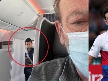 Novak Djokovic es grabado sin mascarilla en el avión en el que regresó a Serbia