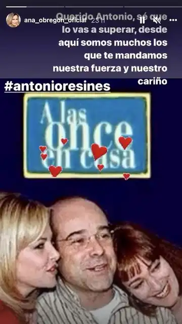 El mensaje de Ana Obregón a Antonio Resines El mensaje de Ana Obregón a Antonio Resines