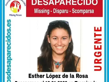 Cartel de la desaparición de Esther