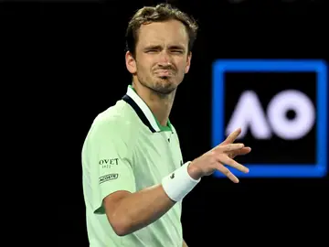 Daniil Medvedev, en su partido ante Nick Kyrgios en el Open de Australia Daniil Medvedev, en su partido ante Nick Kyrgios en el Open de Australia