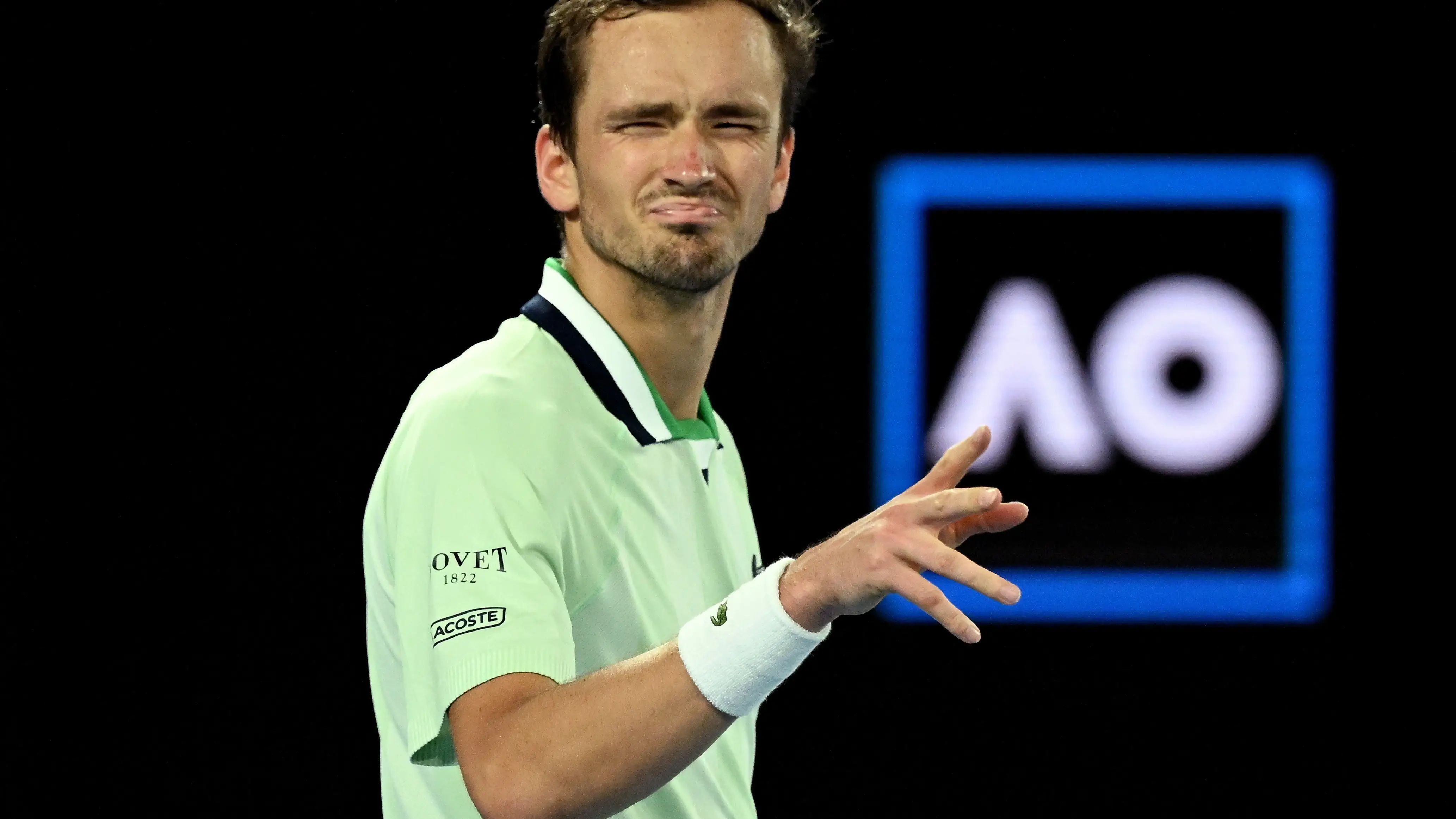 Daniil Medvedev, en su partido ante Nick Kyrgios en el Open de Australia Daniil Medvedev, en su partido ante Nick Kyrgios en el Open de Australia