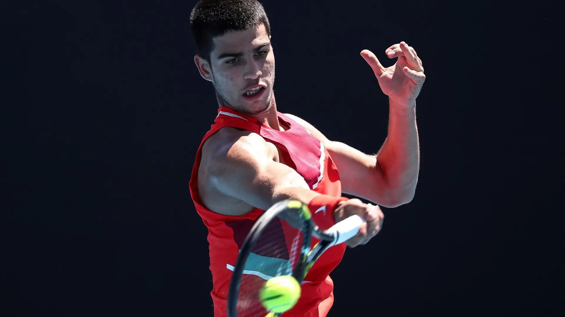 Carlos Alcaraz, en el Open de Australia