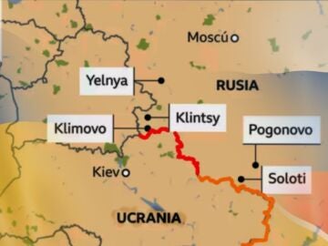 El mapa que representa la tensa situación entre Rusia y Ucrania, con el norte como punto débil