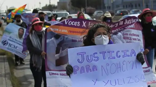 Protestas por el crimen de Nohem&iacute; y Tania