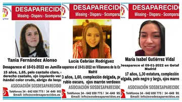 Tres menores desaparecidas