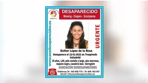Cartel con la fotografía y datos de la joven desaparecida en Traspinedo Cartel con la fotografía y datos de la joven desaparecida en Traspinedo