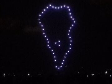 El emotivo homenaje con drones a los afectados y a todos aquellos que han colaborado en el volcán de La Palma