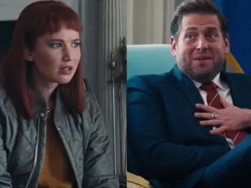 Jennifer Lawrence y Jonah Hill en 'No mires arriba' Jennifer Lawrence y Jonah Hill en 'No mires arriba'