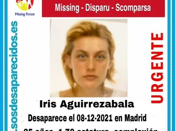 Se busca a una joven de 25 años desaparecida en Madrid el pasado 8 de diciembre de 2021 Se busca a una joven de 25 años desaparecida en Madrid el pasado 8 de diciembre de 2021