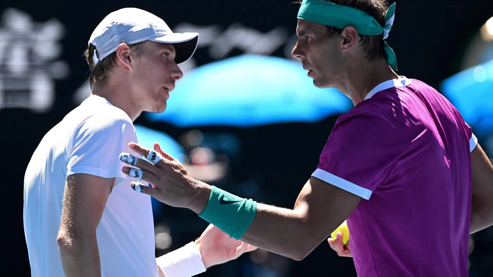 Shapovalov y Rafa Nadal en el Open de Australia Shapovalov y Rafa Nadal en el Open de Australia
