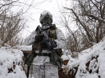 Un soldado ucraniano en Donetsk