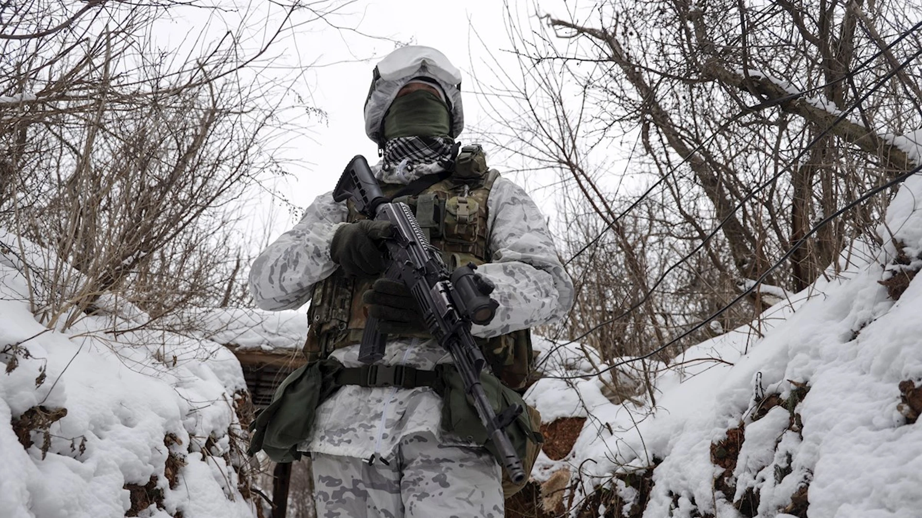 Un soldado ucraniano en Donetsk