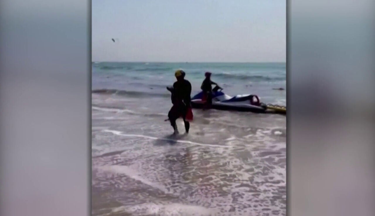 El vídeo del espectacular rescate de un perro a más de 500 metros de la orilla en Malibú (California)