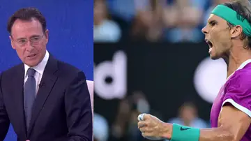 Matías Prats se emociona después de que Nadal se alzara con su 21º Grand Slam en el Open de Australia