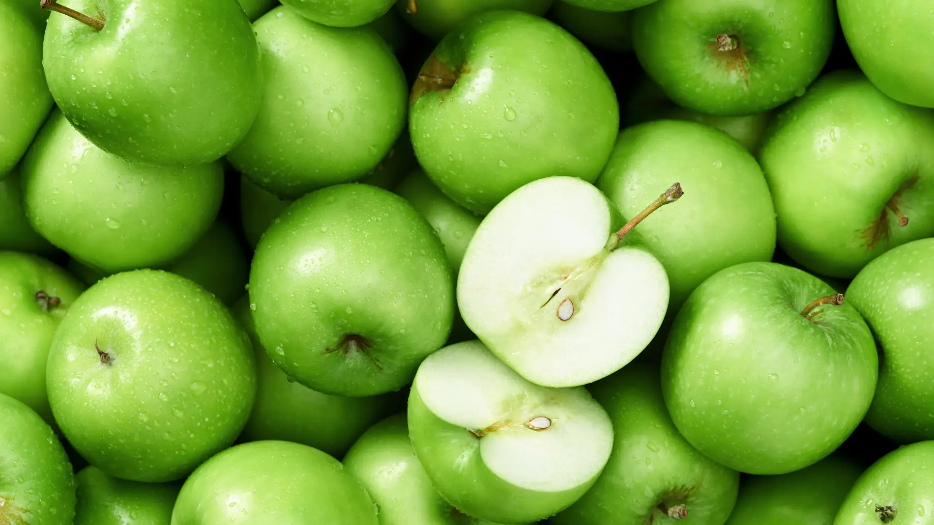 Manzanas verdes frescas