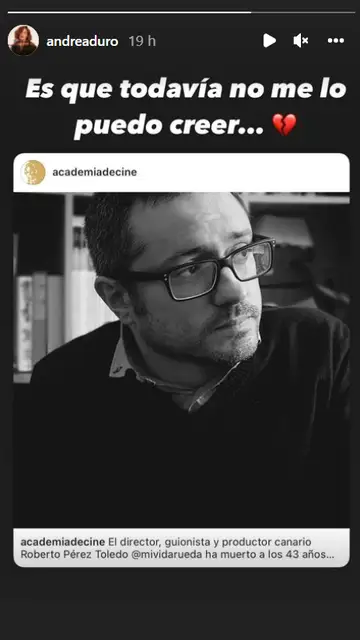 Andrea Duro reacciona a la muerte de Roberto Pérez Toledo Andrea Duro reacciona a la muerte de Roberto Pérez Toledo