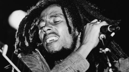 Bob Marley durante un concierto