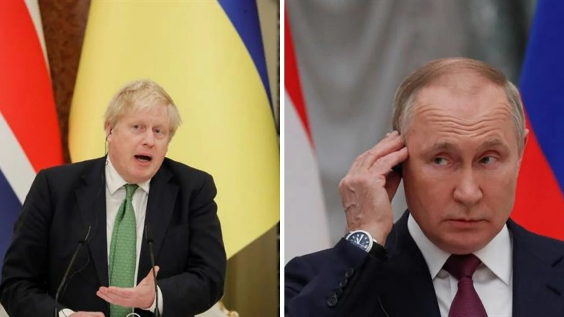 Boris Johnson y Vladimir Putin