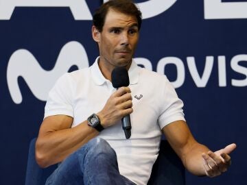 Rafa Nadal, en rueda de prensa