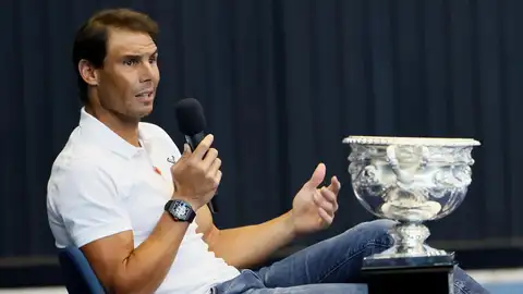 Rafa Nadal, en rueda de prensa Rafa Nadal, en rueda de prensa