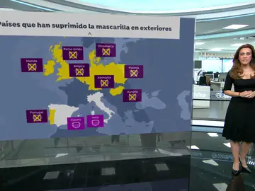 El mapa del uso de mascarillas en exteriores en Europa