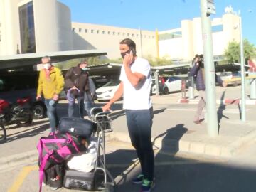 Rafa Nadal, a su llegada a Mallorca