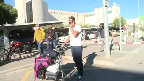 Rafa Nadal, a su llegada a Mallorca Rafa Nadal, a su llegada a Mallorca