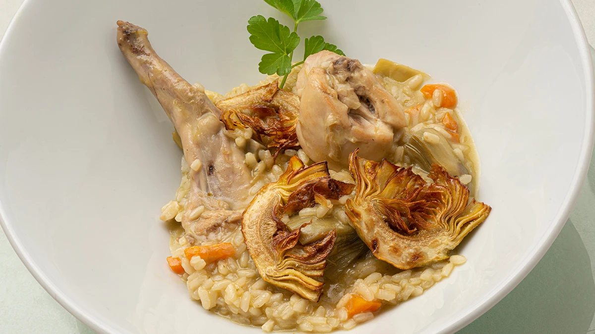 Karlos Arguiñano: receta de risotto de carne de conejo con alcachofas Karlos Arguiñano: receta de risotto de carne de conejo con alcachofas