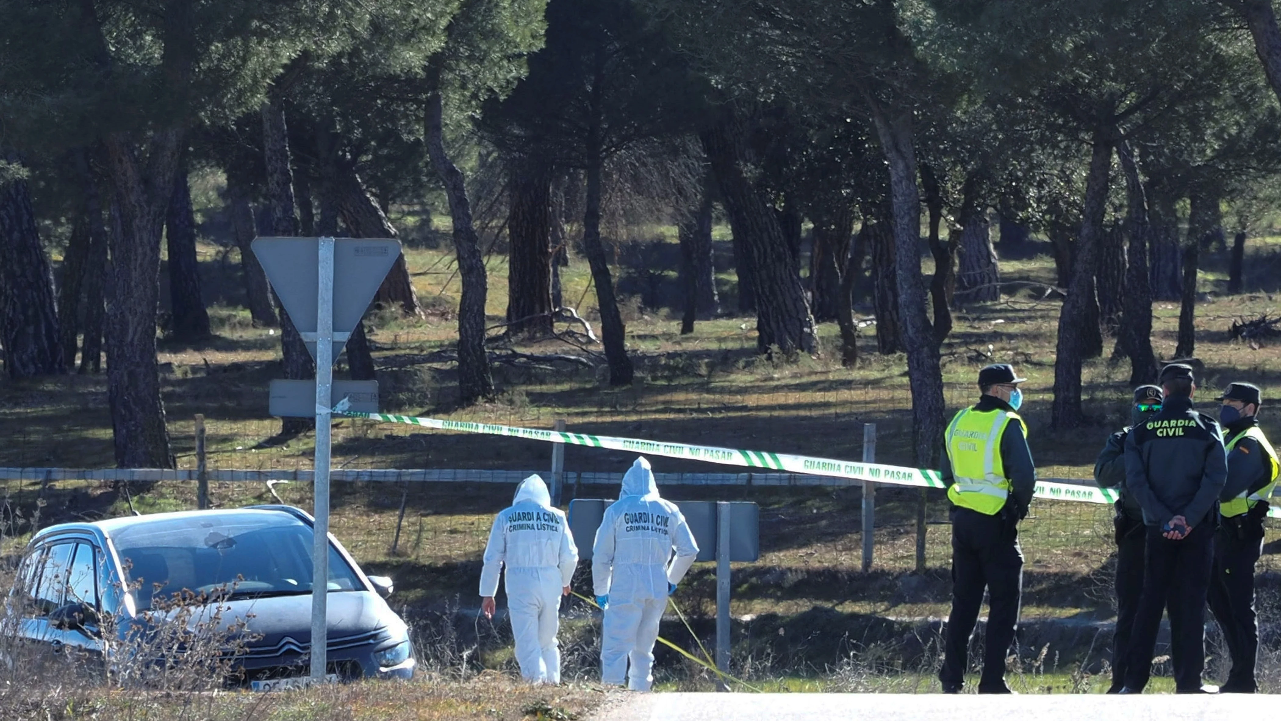 Efectivos de la polic&iacute;a cient&iacute;fica de la Guardia Civil