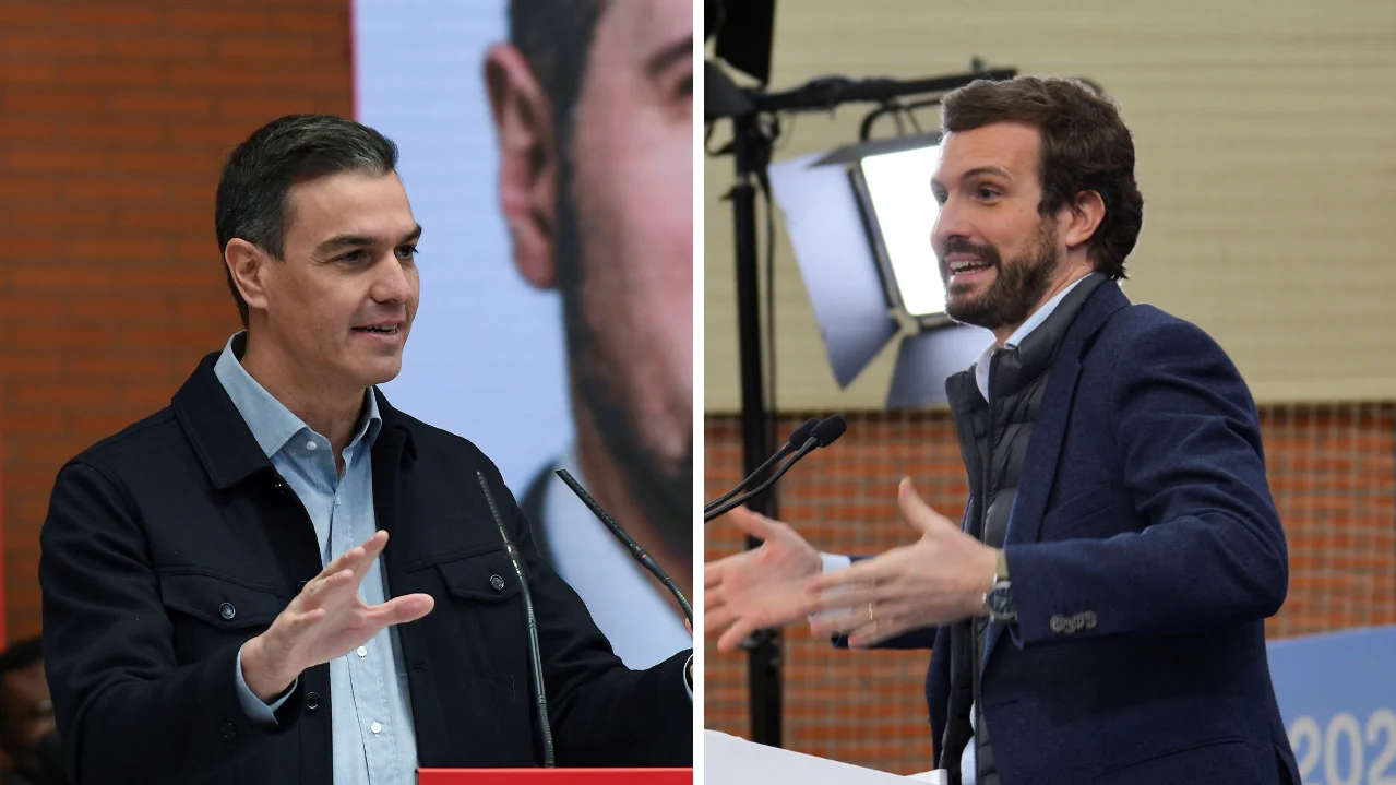 S&aacute;nchez y Casado centran su debate en la reforma laboral a una semana de las elecciones de Castilla y Le&oacute;n