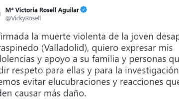 Publicación en Twitter de Victoria Rosell