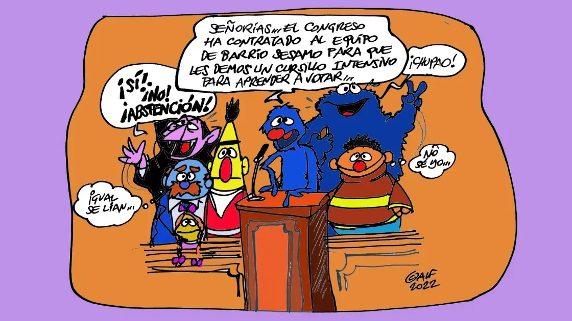 La votación de la reforma laboral, en la viñeta gráfica de Alfredo Boto-Hervás La votación de la reforma laboral, en la viñeta gráfica de Alfredo Boto-Hervás