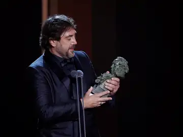 Javier Bardem, con el Premio Goya a mejor actor