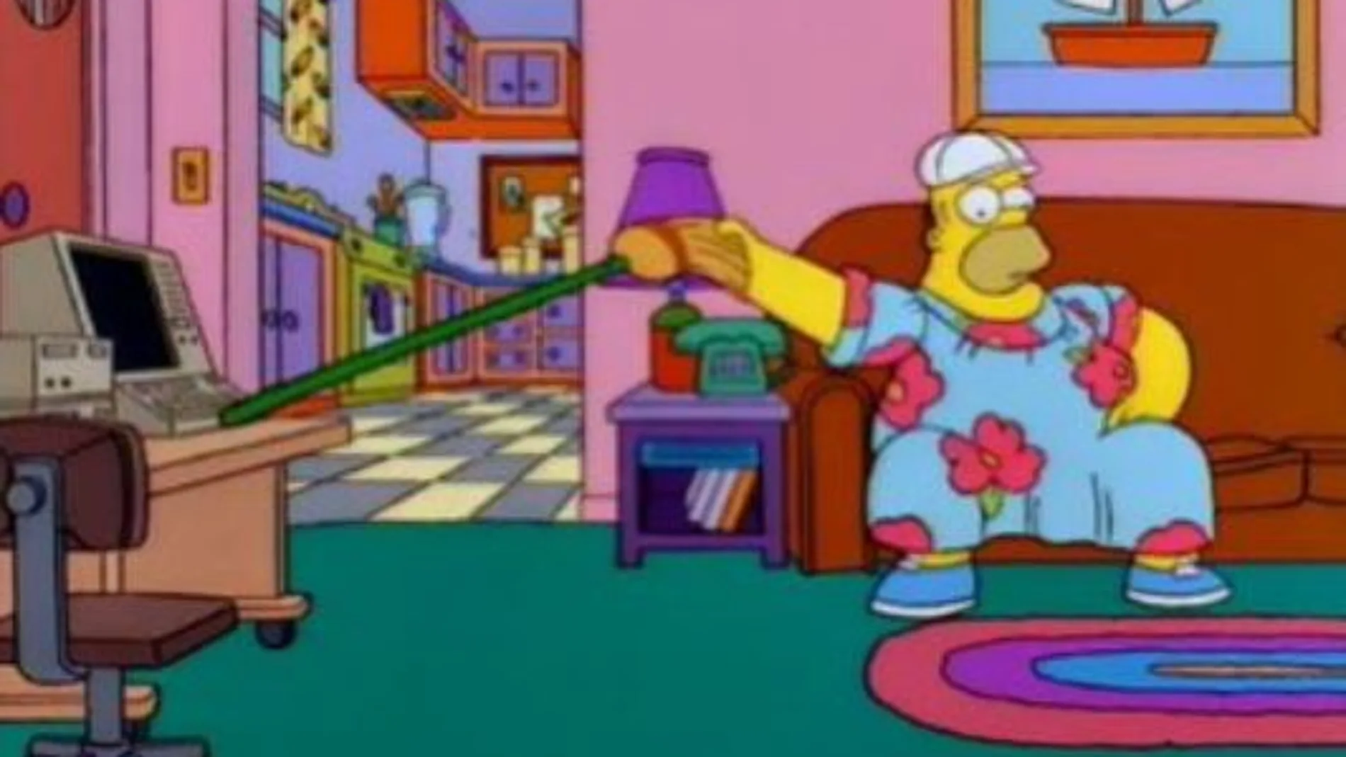 Homer Simpson votando telemáticamente